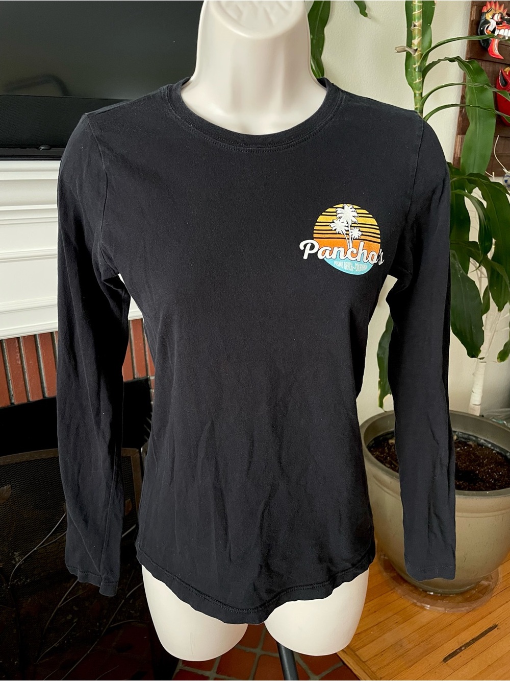 Pancho’s Surf Shop Pismo Beach CA Long Sleeve Graphic Top S